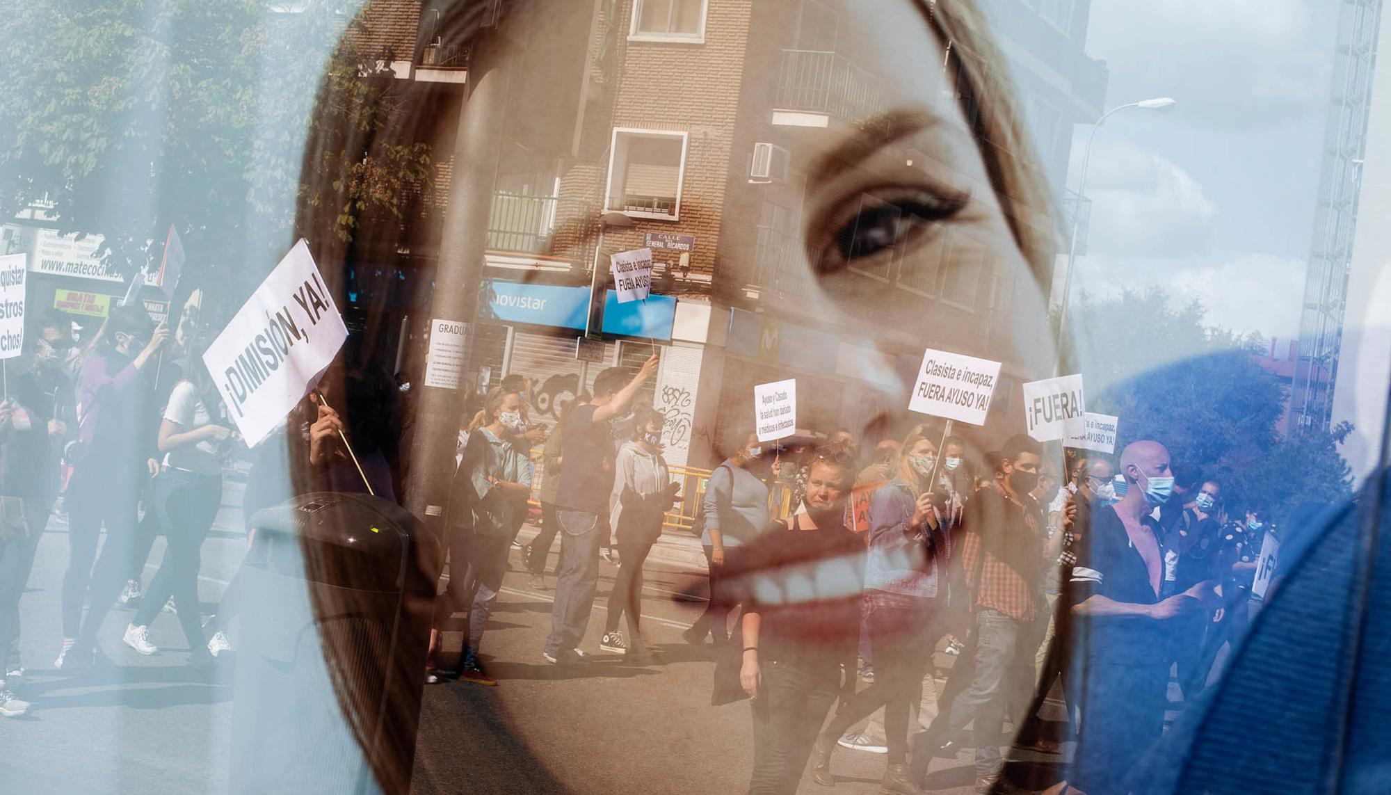 Manifestación contra la "segregación de clase" en Carabanchel, el domingo 27 de septiembre de 2020. - 10